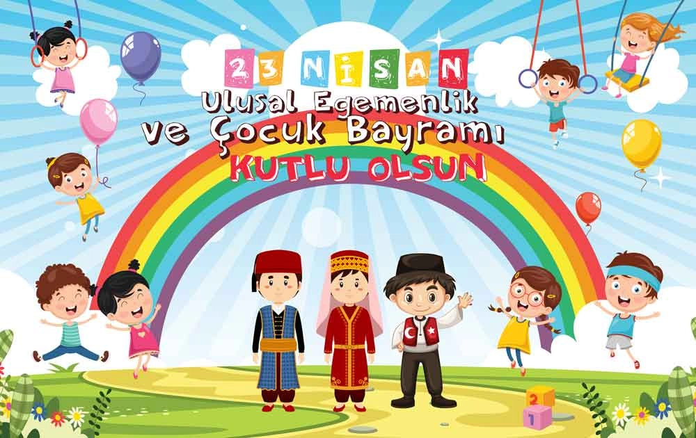 23 Nisan Okul Panosu Posteri