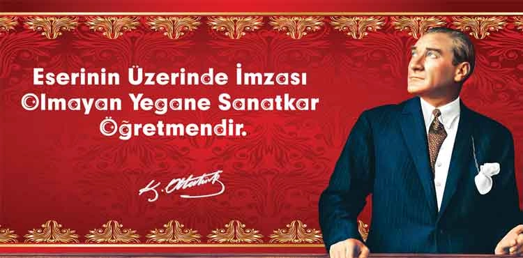 Atatürkün Sözleri Okul Posteri