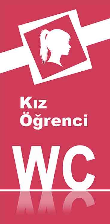 Kız Öğrenci Tuvaleti Kapı Giydirmesi