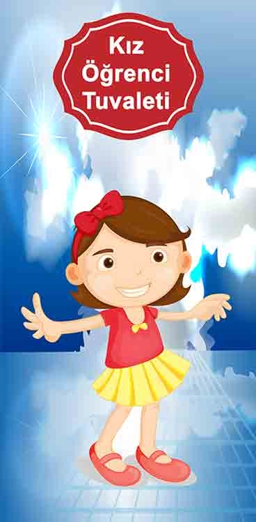 Kız Öğrenci Tuvaleti Kapı Giydirmesi