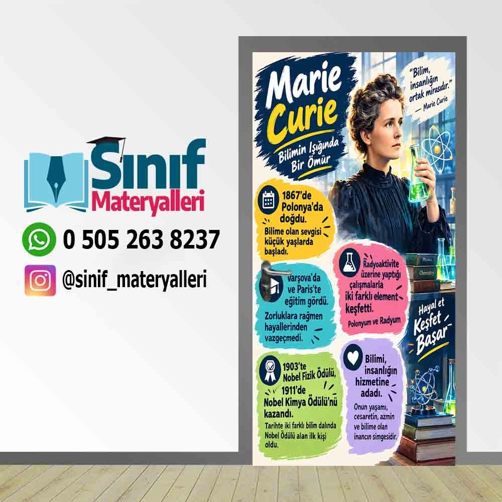 Marie Curie Okul Kapı Giydirme