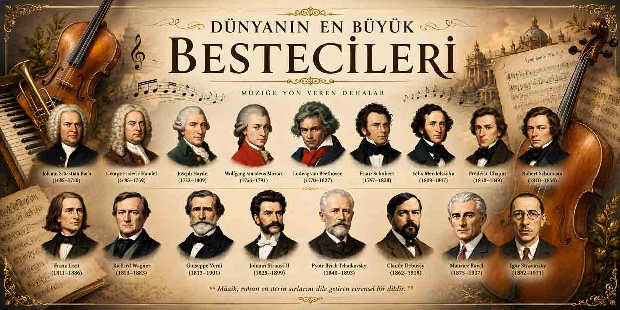 Müzik Sınıfı Besteciler Okul Posteri