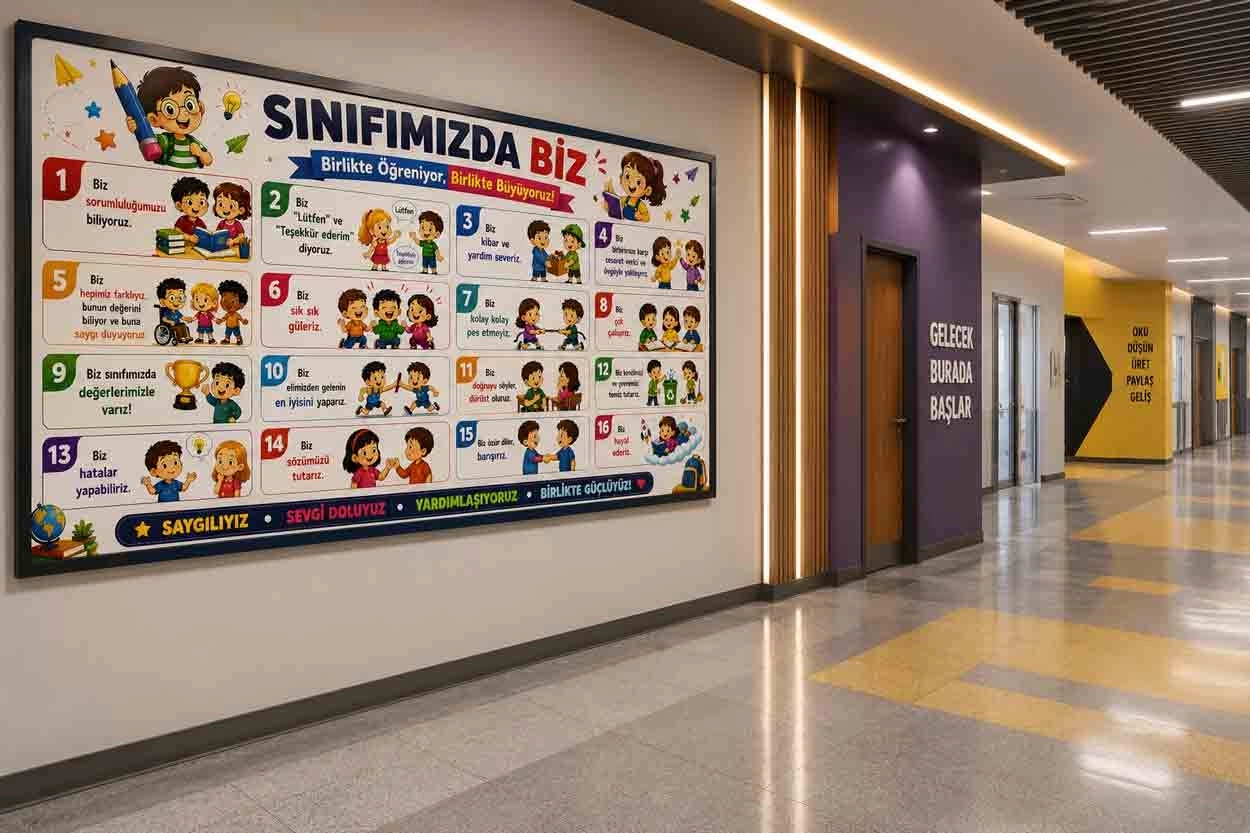 Sınıfımızda Biz Okul Posteri