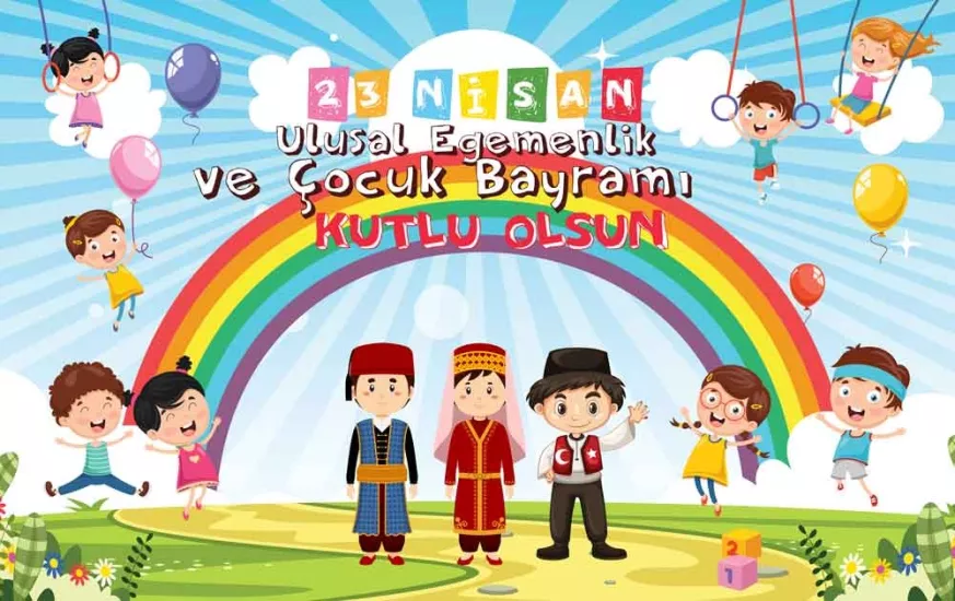23 Nisan Okul Panosu Posteri