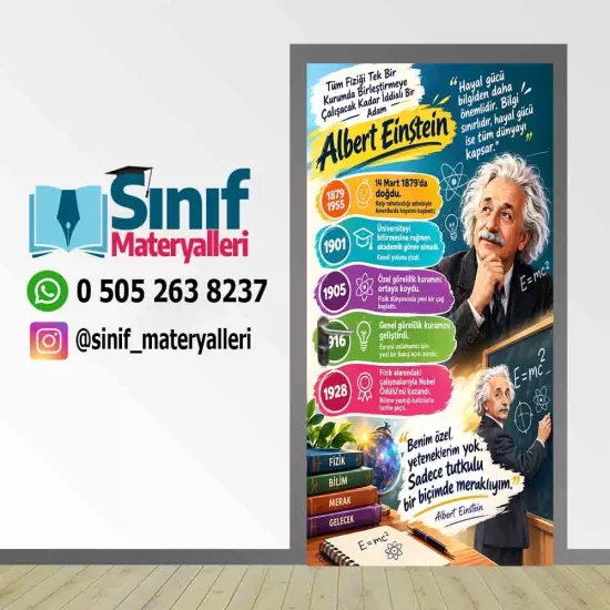 Albert Einstein Okul Kapı Giydirme