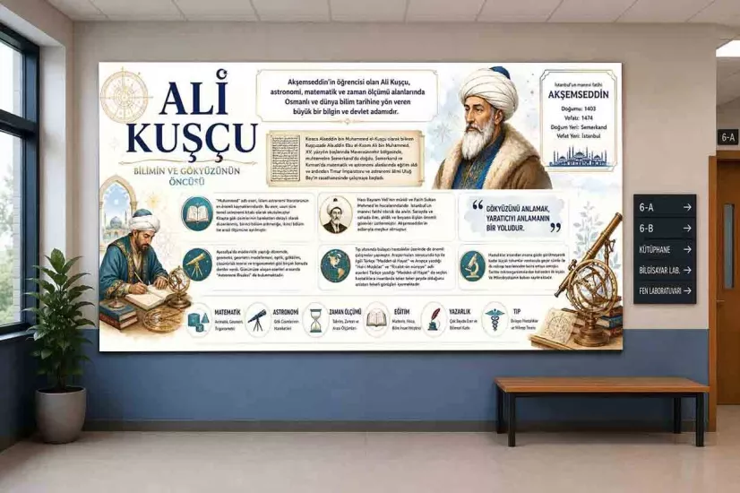 Ali Kuşçu ile Akşemseddin Okul Posteri