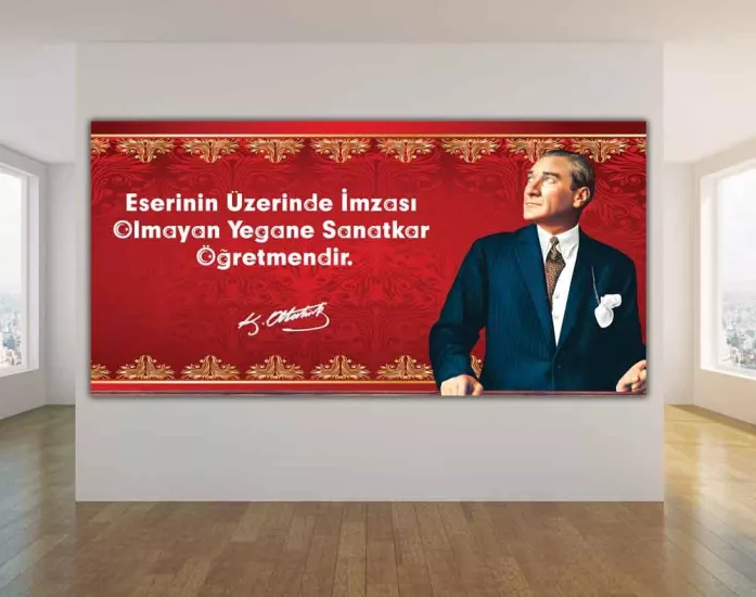 Atatürkün Sözleri Okul Posteri