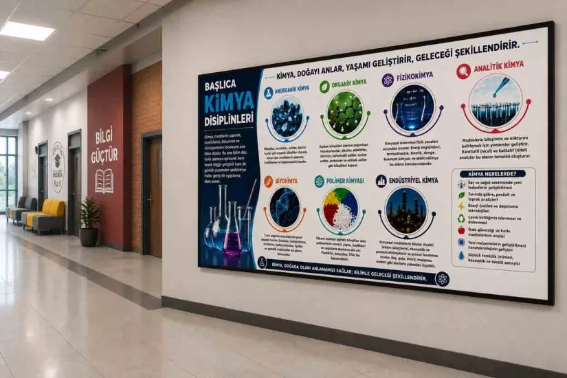 Başlıca Kimya Disiplinleri Okul Posteri