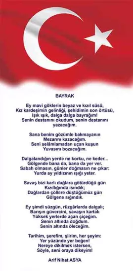 Bayrak Şiiri Okul Kapı Giydirme