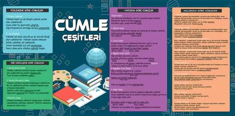 Cümle Çeşitleri Okul Posteri