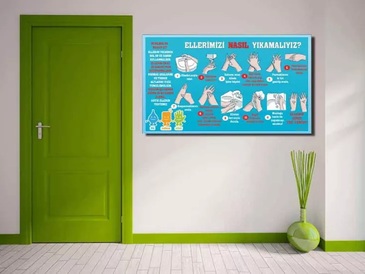 Ellerimizi Nasıl Yıkamalıyız Okul Posteri