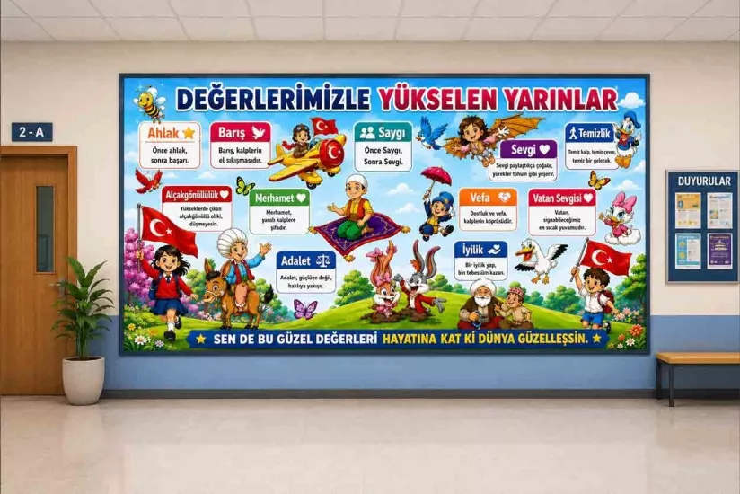 İlkokul Değerler Eğitimi Okul Posteri