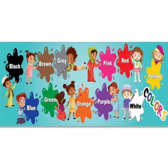 İngilizce Renkler Okul Duvar Görseli
