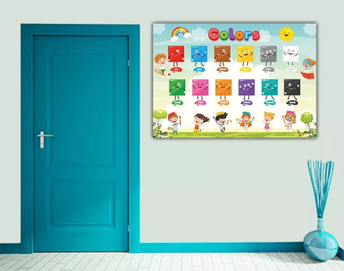 İngilizce Renkler Okul Posteri