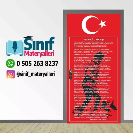 İstiklal Marşı Okul Kapı Giydirme