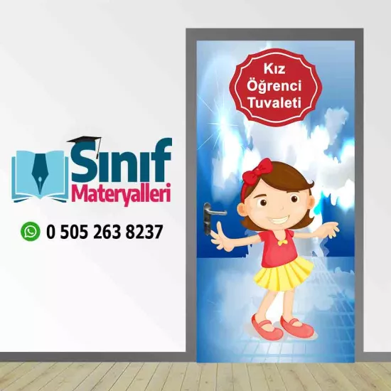 Kız Öğrenci Tuvaleti Kapı Giydirmesi