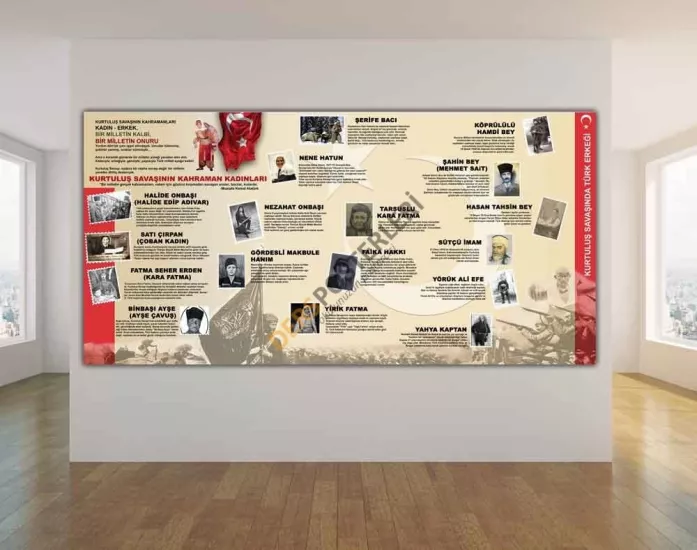 Kurtuluş Savaşının Kahramanları Okul Posteri