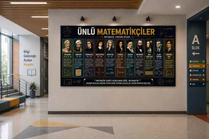 Matematiğin Ünlüleri Okul Posteri
