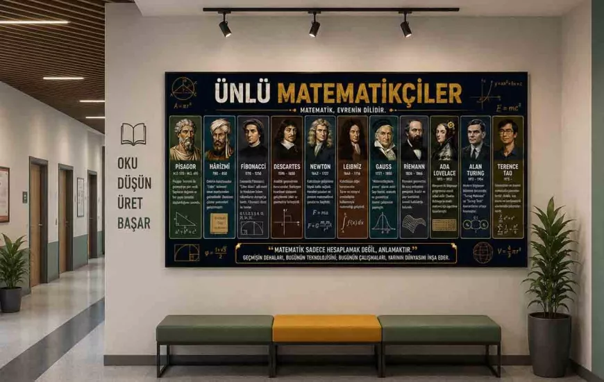 Matematiğin Ünlüleri Okul Posteri