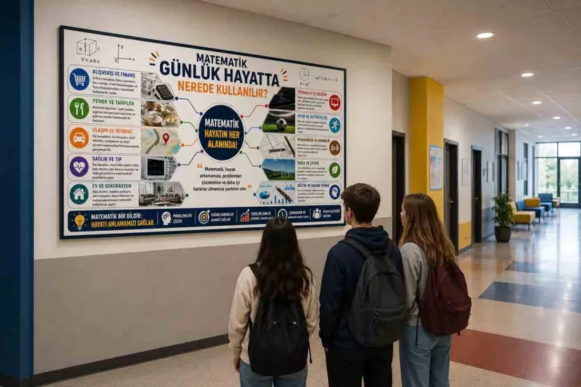 Matematik Günlük Hayatta Nerede Kullanılır Okul Posteri