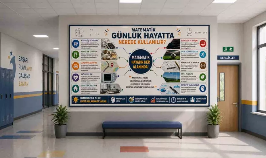 Matematik Günlük Hayatta Nerede Kullanılır Okul Posteri