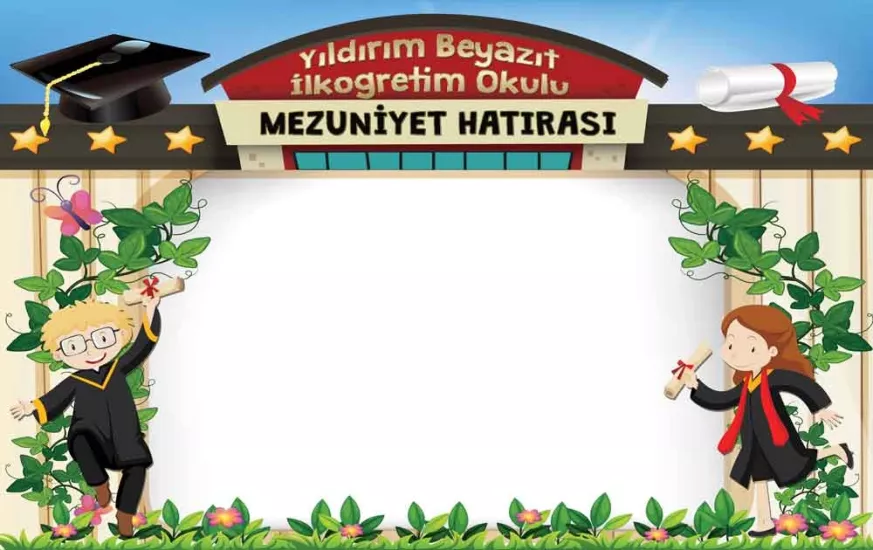Mezuniyet Hatırası Arkalık Okul Posteri