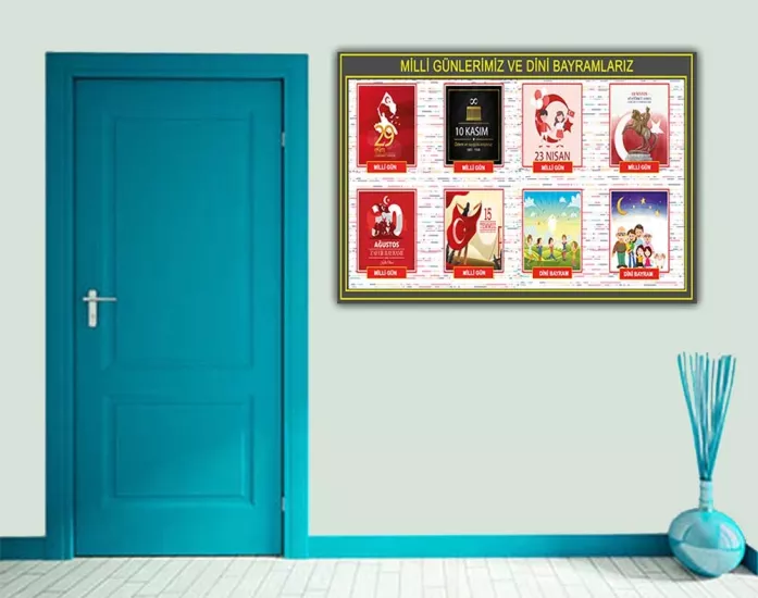 Milli Gün ve Dini Bayramlarımız İlkokul Posteri