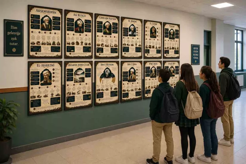 Müslüman Bilim Adamları Okul Poster Seti