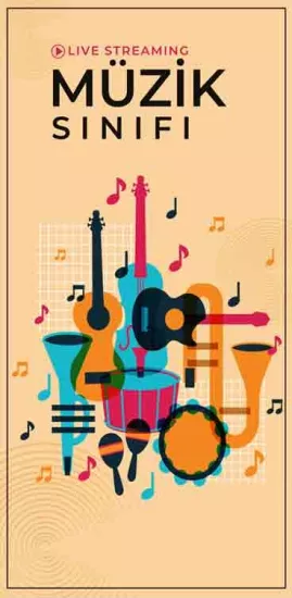 Müzik Sınıfı Okul Kapı Giydirmesi