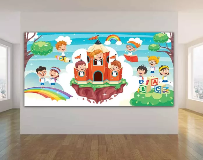 Neşeli Çocuklar Okul Posteri