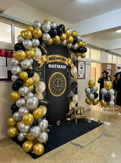 Okul Mezuniyet Hatırası Arka Fon Brandası