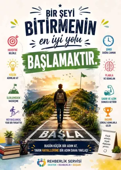 Rehberlik Motivasyon Okul Posteri