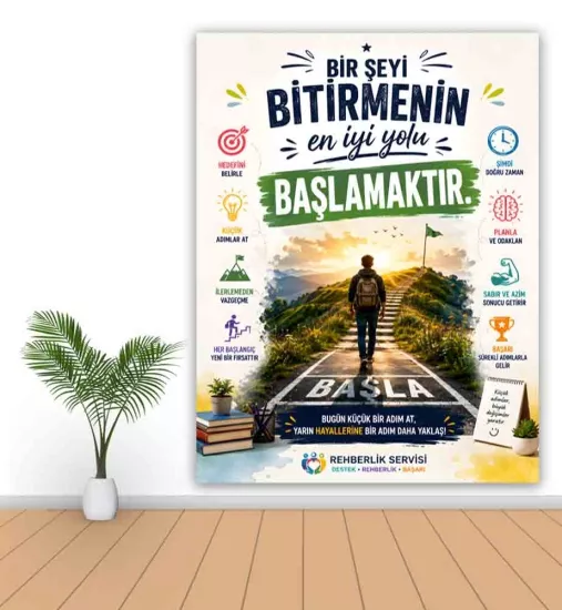 Rehberlik Motivasyon Okul Posteri