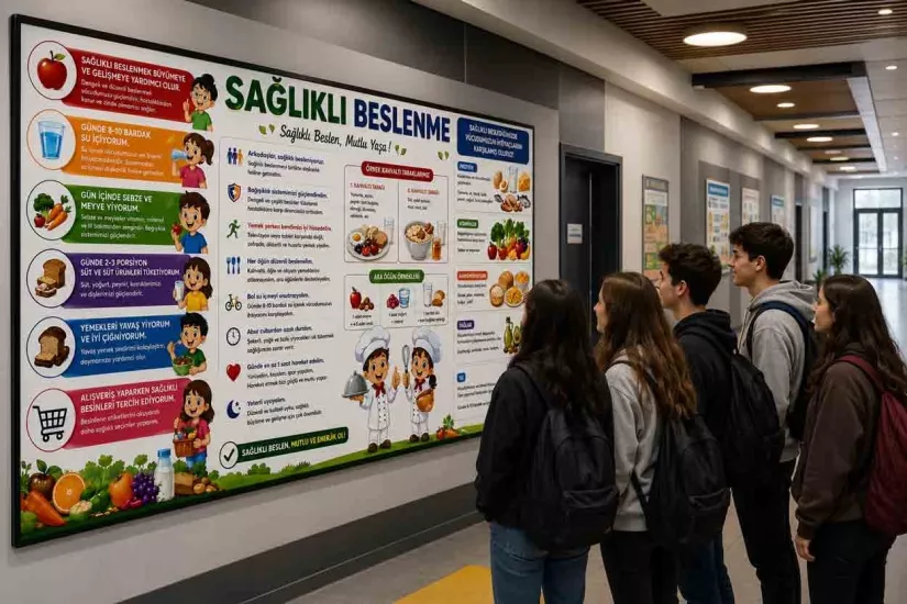 Sağlıklı Beslenme Okul Posteri