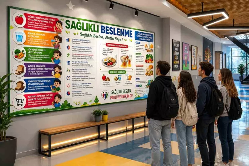 Sağlıklı Beslenme Okul Posteri