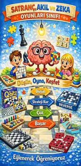 Satranç Akıl Ve Zeka Oyunları Sınıfı Kapı Giydirme