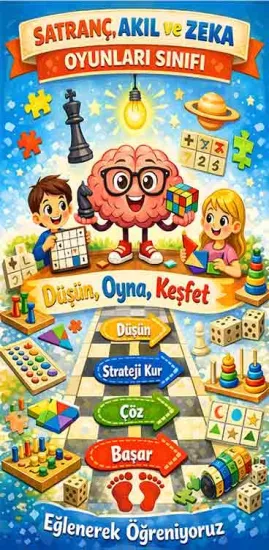 Satranç Akıl Ve Zeka Oyunları Sınıfı Kapı Giydirme
