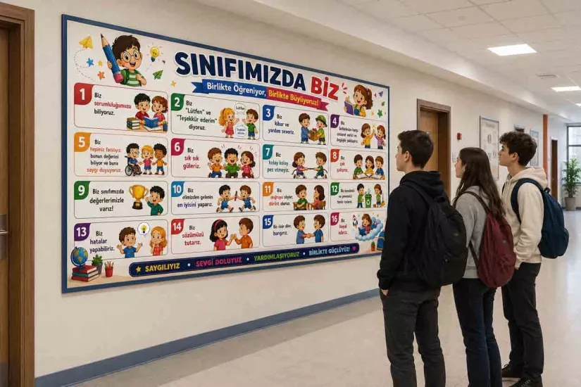 Sınıfımızda Biz Okul Posteri
