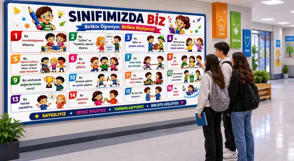 Sınıfımızda Biz Okul Posteri