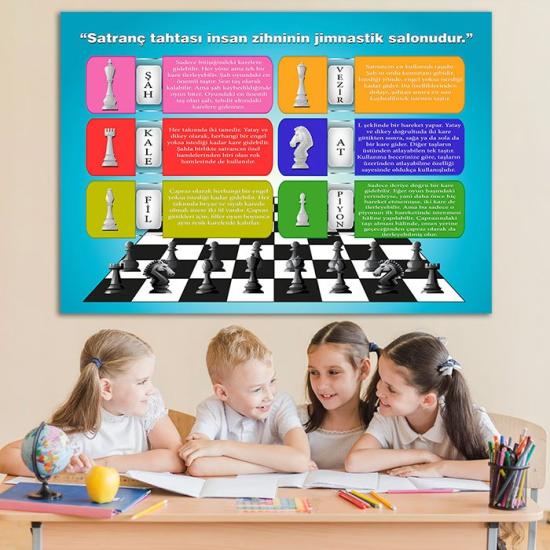 Satranç Kuralları Ders Afişi Poster
