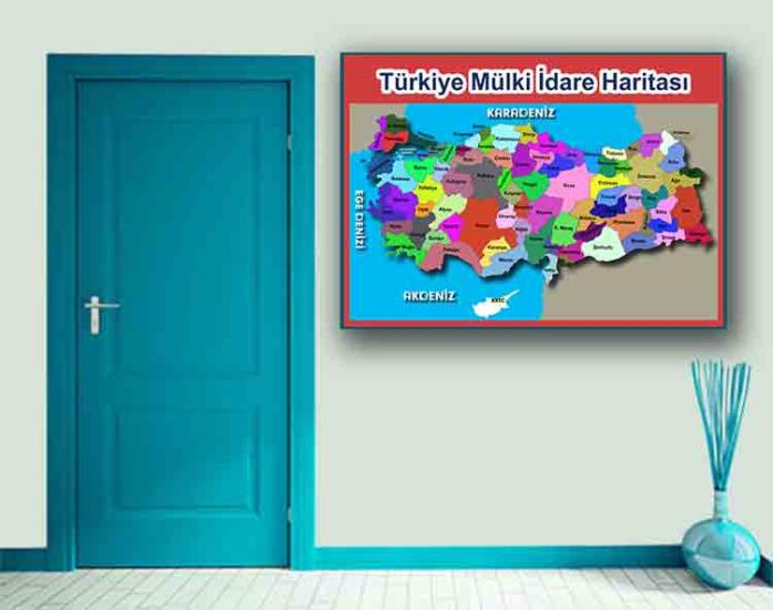Türkiye Haritası Ders Afişi Poster