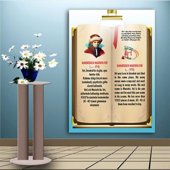 İngilizce Türkçe Türk Büyükleri Itri Ders afişi Poster