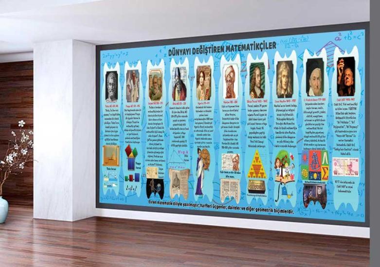 Dünyayı Değiştiren Matematikçiler Okul Duvar Görseli