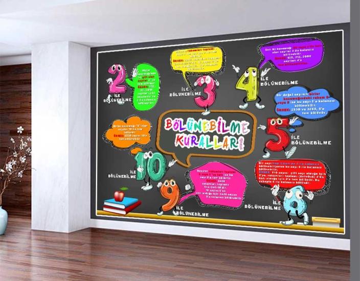 Bölünebilme Kuralları Okul Duvar Görseli