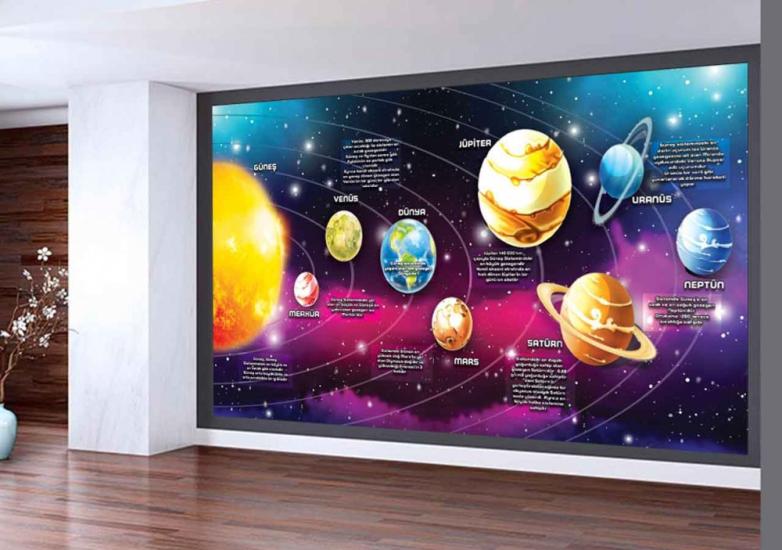 Güneş Sistemi Okul Duvar Görseli
