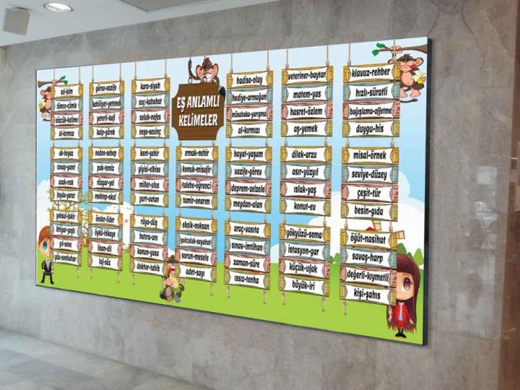 Eş Anlamlı Kelimeler Okul Posteri