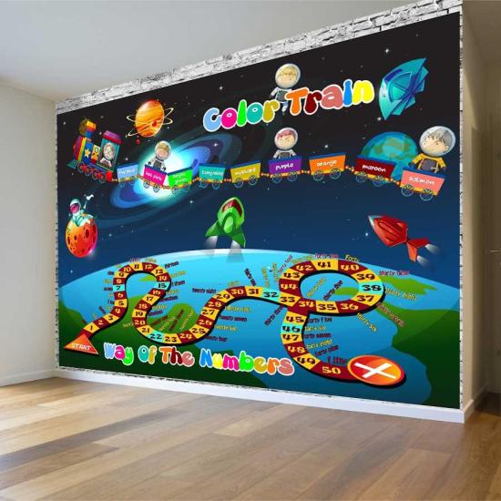 İngilizce Renkler Ve Sayılar Treni Posteri