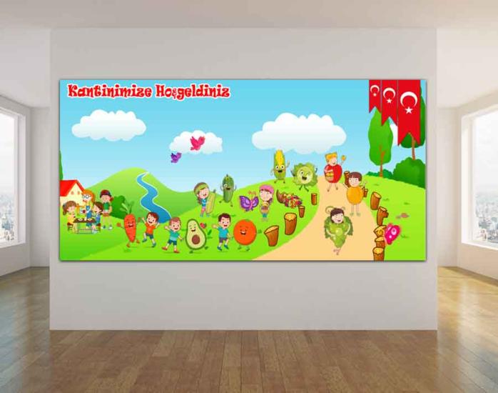 Okul Kantini Duvar Görseli
