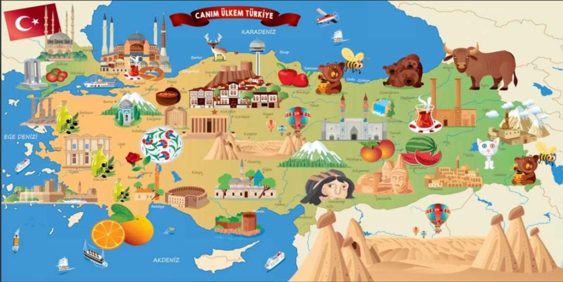 Canım Ülkem Türkiyem Duvar Görseli