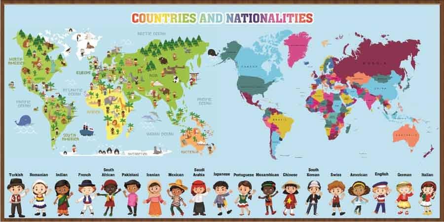 Dünyanın Renkleri Okul Posteri